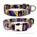 Custom Bohemia Ethnic Style Tweed Canvas Dog Collar